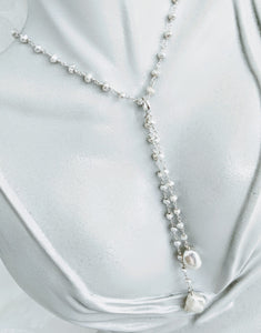 Pearl chain necklace with detachable tassel