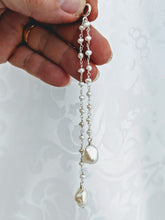 Load image into Gallery viewer, Pearl chain necklace with detachable tassel
