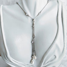 Load image into Gallery viewer, Sterling silver / Cubic Zirconia chain with detachable tassel
