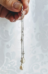 Sterling silver / Cubic Zirconia chain with detachable tassel