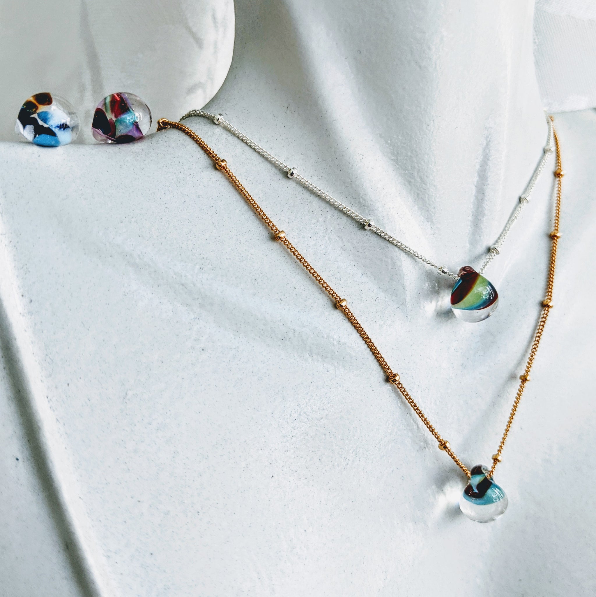 Natalie Add A Bead kaleidoscope necklace Barb McSweeney Jewelry