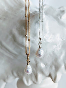 "Tess" ~ sweet petite necklace with detachable pearl pendant