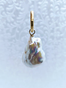 Large Cultured Freshwater Baroque pearl pendant (Item A)
