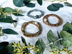 Sparkle triple wrap bracelet / necklace collection (see all photos)