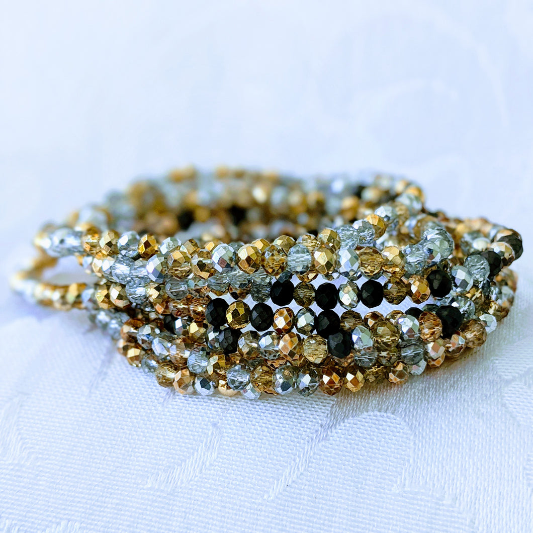 Multi-Sparkle triple wrap bracelet / necklace collection (see all photos)