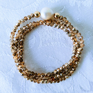 Sparkle triple wrap bracelet / necklace collection (see all photos)