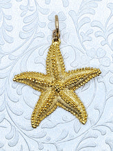 Load image into Gallery viewer, Extra Large Starfish pendant (available in pewter or gold plate over pewter)
