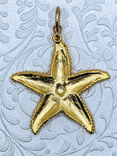 Load image into Gallery viewer, Extra Large Starfish pendant (available in pewter or gold plate over pewter)
