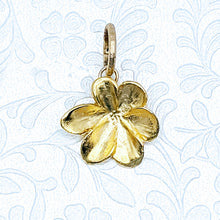 Load image into Gallery viewer, Gold Flower pendant (available in pewter or gold plate over pewter)
