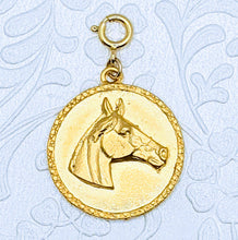 Load image into Gallery viewer, Horse Head pendant (available in pewter or gold plate over pewter)
