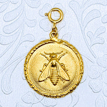 Load image into Gallery viewer, Bee pendant (available in pewter or gold plate over pewter)

