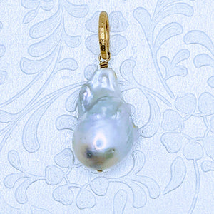 Large Cultured Freshwater Baroque pearl pendant (Item D)