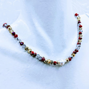 Single Pearl Sparkle Necklaces (Six colors to choose from)