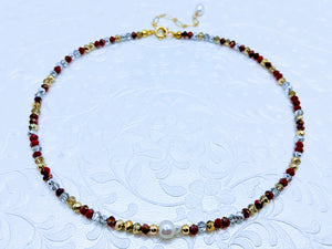 Single Pearl Sparkle Necklaces (Six colors to choose from)