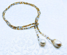 Load image into Gallery viewer, 40&quot; Sparkle lariat with pearls (see all color options)
