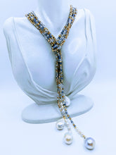 Load image into Gallery viewer, 40&quot; Sparkle lariat with pearls (see all color options)
