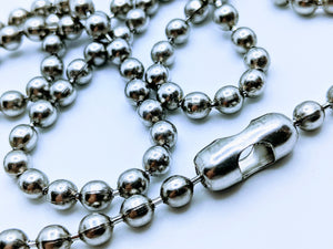 Stainless steel bead chains (many lengths available) FREE bracelet with purchase of a necklace