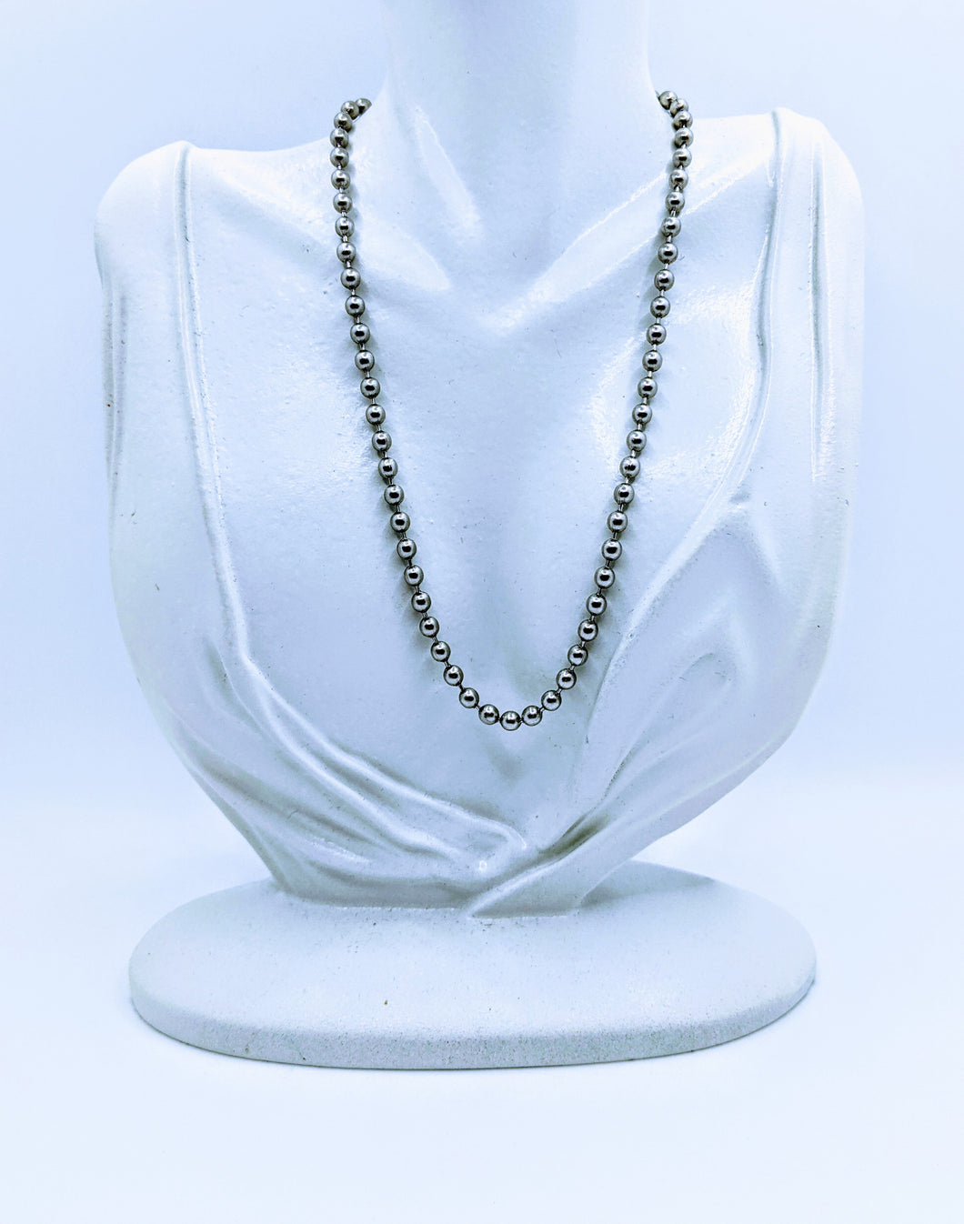 Stainless steel bead chains (many lengths available) FREE bracelet with purchase of a necklace