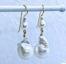 Load image into Gallery viewer, Ear hugger pearl drop earrings
