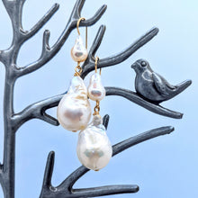 Load image into Gallery viewer, Ear hugger pearl drop earrings
