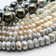 Load image into Gallery viewer, Single Tahitian pearl and gemstone bracelet(s)
