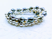 Load image into Gallery viewer, Sterling silver bracelet with matte and bright Sterling or gold bead accents
