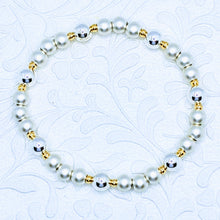 Load image into Gallery viewer, Sterling silver bracelet with matte and bright Sterling or gold bead accents
