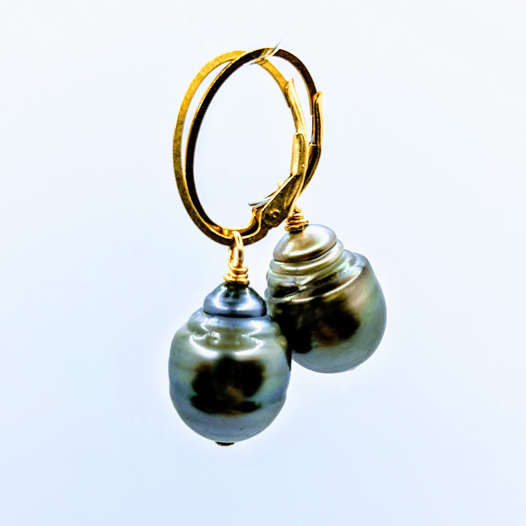 Tahitian pearl earrings