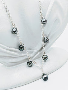Tahitian multi-pearl drop necklace