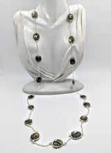 Load image into Gallery viewer, Labradorite &amp; Sterling gem chain with detachable Pearl pendant
