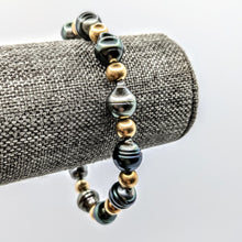 Load image into Gallery viewer, Multi Tahitian pearl bracelet - 14Kgf or Sterling beads
