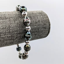 Load image into Gallery viewer, Multi Tahitian pearl bracelet - 14Kgf or Sterling beads
