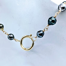 Load image into Gallery viewer, Hand-wired Tahitian pearl necklace
