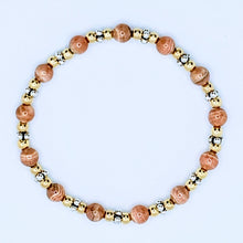 Load image into Gallery viewer, Gemstone stack bracelets (shown in Rhodochrosite)  .. sold together or separate. See gemstone options.
