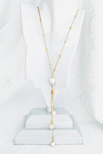 Load image into Gallery viewer, Gold/Pearl tassel necklace
