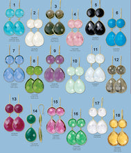 Load image into Gallery viewer, Double faceted earrings (shown In Citrine Hydro Quartz)
