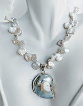 Load image into Gallery viewer, Keshi pearl with seashell pendant
