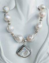 Load image into Gallery viewer, Margot - Extra large Baroque and Sterling silver necklace
