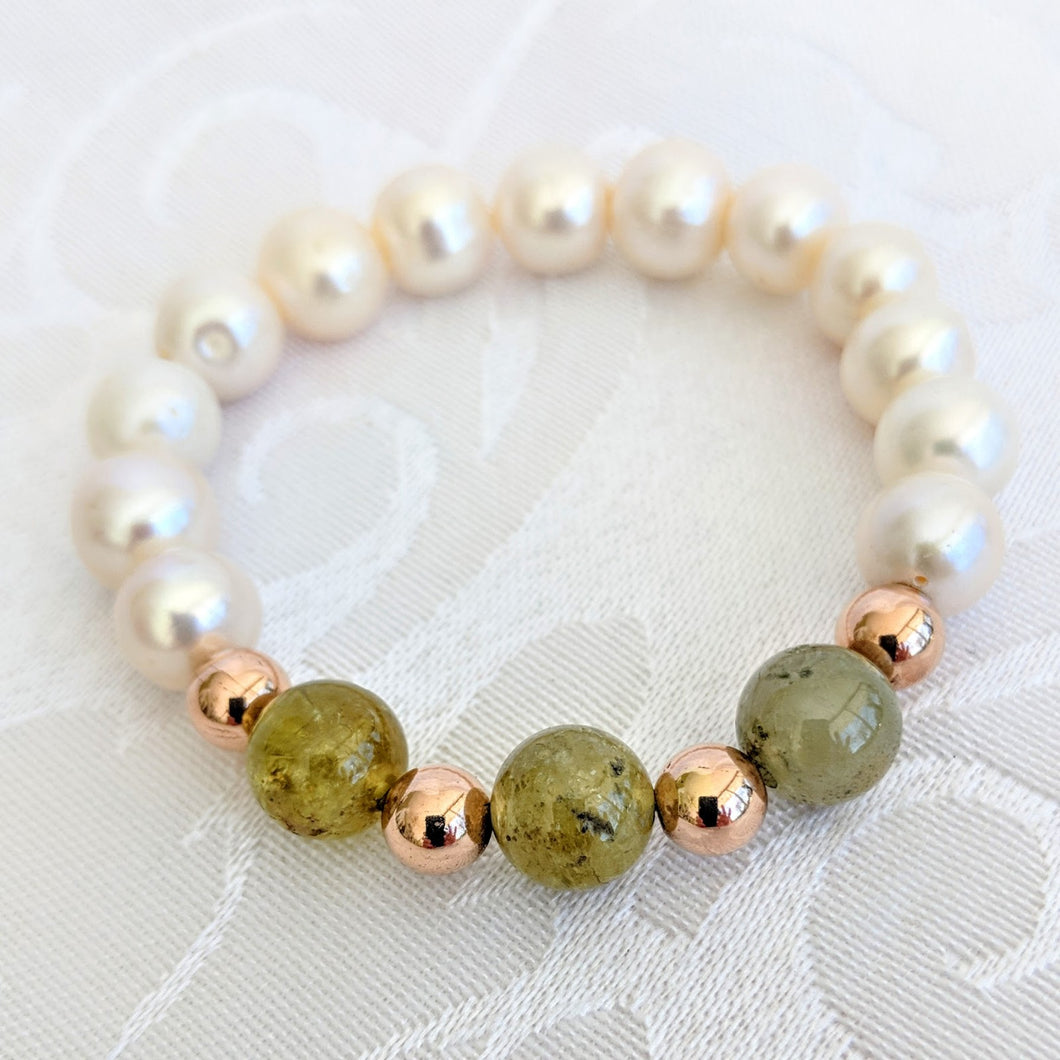 Pearl with Tsavorite