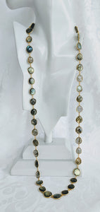 Gold and Labradorite gem chain