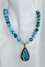 Load image into Gallery viewer, Natural Apatite with Labradorite pendant necklace
