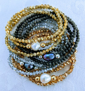 Sparkle triple wrap bracelet / necklace collection (see all photos)