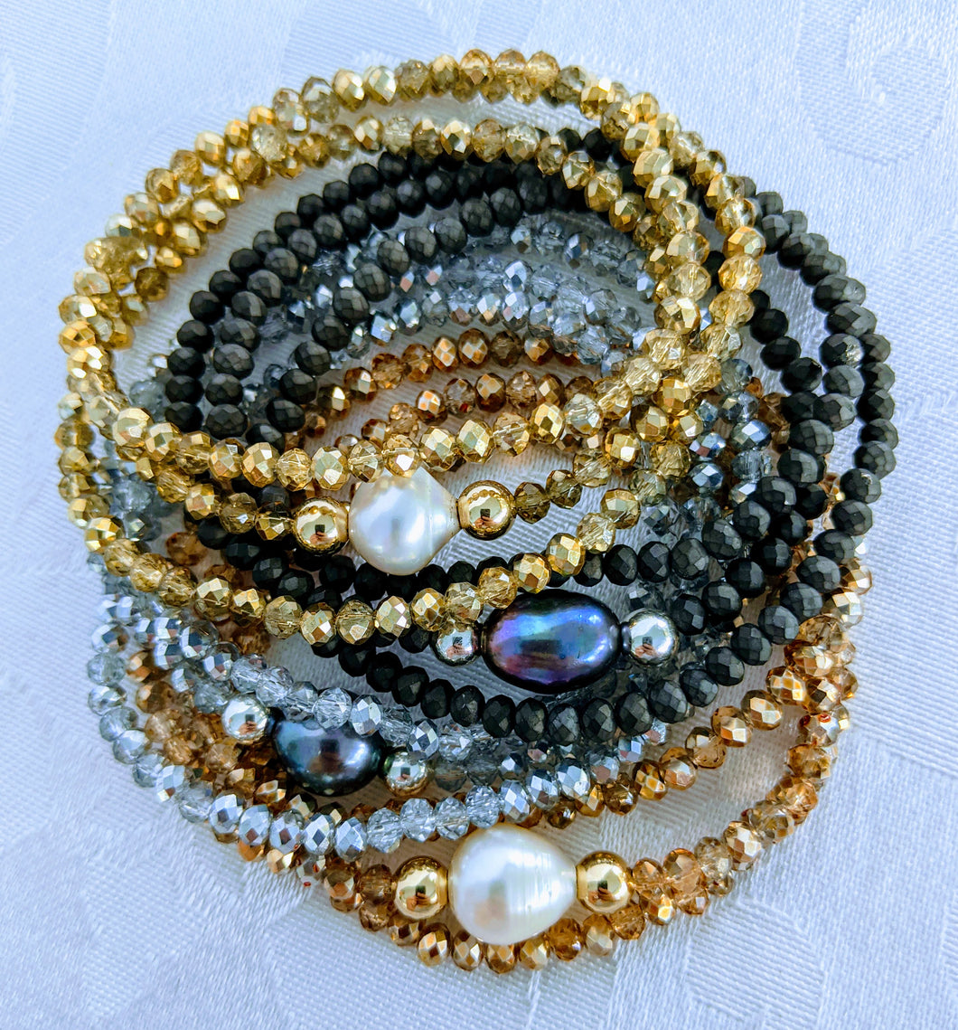 Sparkle triple wrap bracelet / necklace collection (see all photos)