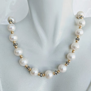 Pearl, gold & silver