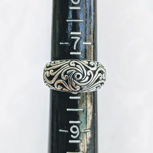 Sterling silver filagree ring