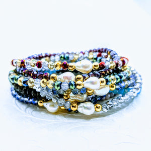 Single Pearl Sparkle bracelet ( 17 colors to choose from )
